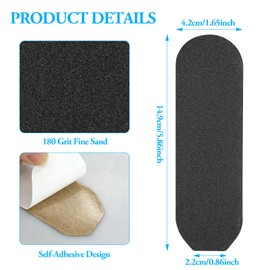 55 StüCk NachfüLlpads FüR PediküRefeilen, NachfüLlpads FüR FußFeilen Aus Edelstahl, Ersatzpads FüR FußFeilen-Schleifpapier Mit 180er-KöRnung, Selbstklebende, Wiederverwendbare FußRaspel