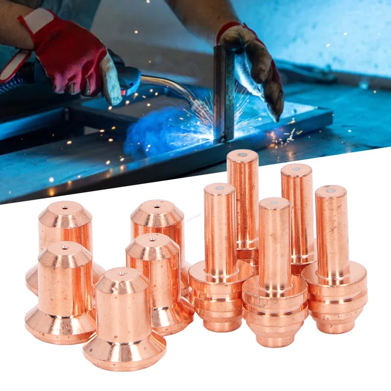 10Pcs Nozzle Electrode Kit Brass 176655 Electrode 176656 Nozzle Tip