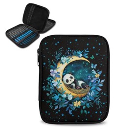 Tiasarato Moon Panda Crochet Kit for Crochet Lovers Knitters Floral Flowers Knitting Bag Knitting Needles Crochet Hooks Storage Bag