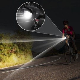 LED Bicycle Front Headlight Ultra Light for Easy Night Cycling Bike Headlight with Visor for Night Rider
