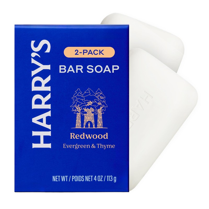 Harry's Bar Soap for Men - Redwood Scent, 4 oz