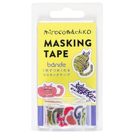 Greeting Life Milo Komachiko Bande Muste Die Cut Sticker 20mm Wide Cat MRZ-86 Yellow