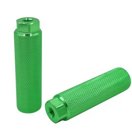 YMWALK Black Aluminum Alloy Bike Pegs 2 Pack –Anti-Slip Foot Pegs for Mountain and BMX Bikes – Compatible with 3/8 Inch Axles –Perfect Rear Stunt Pegs for Dirt Bike and Cycling Enthusiasts (Green)