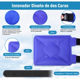Bolsa de Hielo para Alivio del Dolor de Rodilla,Envoltura de Hielo Reutilizable,Paquete de Hielo Médico para Lesiones,Hinchazón,Artritis,Compresa de Gel Frío Caliente para Múltiples Partes del Cuerpo