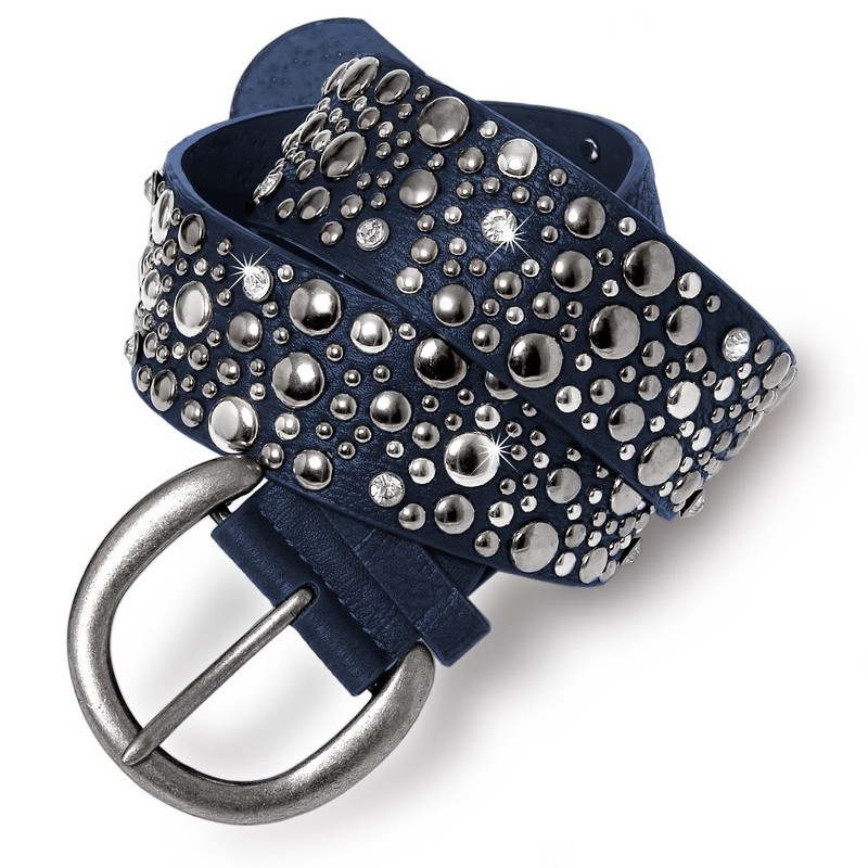 Caspar GU248 Women's Wide Belt Waist Belt with Rivets and