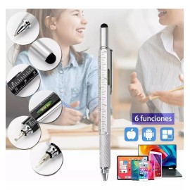 Veraly Set 2 Bolígrafo Multifunción 6 En 1 Regla Pluma Desarmador F