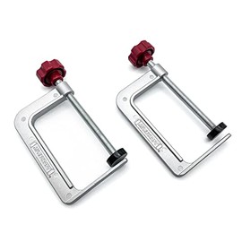 Milescraft 4021 Track Clamps – Track Saw and T-Track Hold Down Clamps (2 pack), Grey