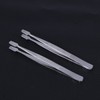 NUOLUX 2pcs Stamp Tweezers Philately Stamps Collector Tools (Silver)