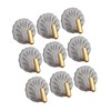 9PCS Self Adhesive Hooks Plastic Seashell Decorative Wall Mounted Bathroom