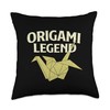Origami Legend - Paper Folding Art Japanese Origamist Throw Pillow