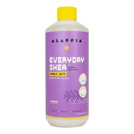 Alaffia Everyday Shea Bubble Bath, Soothing Support for Deep Relaxation and Soft Moisturized Skin, Made with Fair Trade Shea Butter, Cruelty Free, No Parabens, Vegan, Lavender, 16 Fl Oz