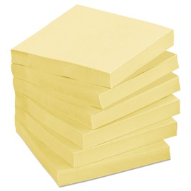 Post-it 654R24CPCY Post-it Notes, Recycled, 3-Inch x3-Inch, 75 Sht/PD, 24PD/PK, Canary YW