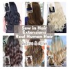Jerriess Sew in Hair Extensions Real Human hair, Anti Shedding