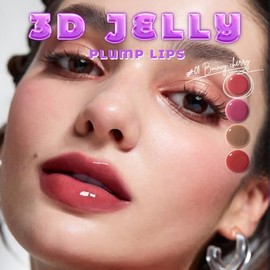 Water Bomb Lip Gloss, Brillo Labial Hidratante efecto jugoso, Voluminizador y No Pegajoso, con Aceites Vegetales, 2g (01 CHERRY ELÁSTICA)