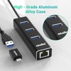 atolla USB LAN Adapter, Aluminium USB Hub with 3 USB