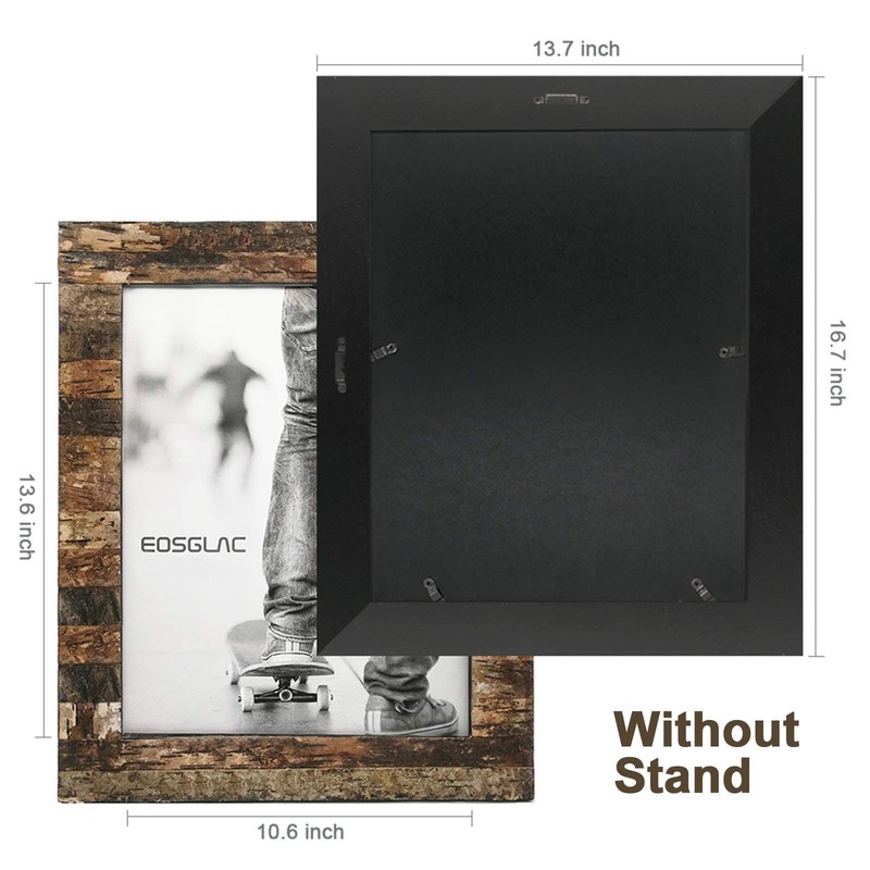 Eosglac Rustic 11x14 Wooden Picture Frames, Handmade with Real Birch