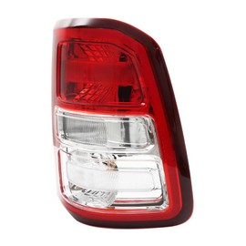 LABLT Right Side Brake Light Replacement for 2019-2023 Ram 1500 Tail Light Chrome 55112988AE White Decorative Frame without Light Bulb
