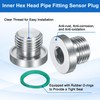 sourcing map 2Pcs M16x1.5 Inner Hex Head Pipe Fitting Plug,