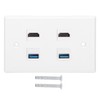 2 HDMI Female to Female Buckle 2USB Buckle Wall Plate