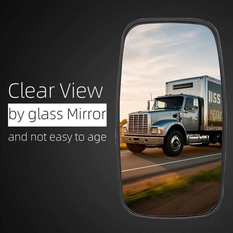 2PCS 12.6x7.5 inch Large Truck mirrors-Glass tractor mirrors-Side Mirrors for