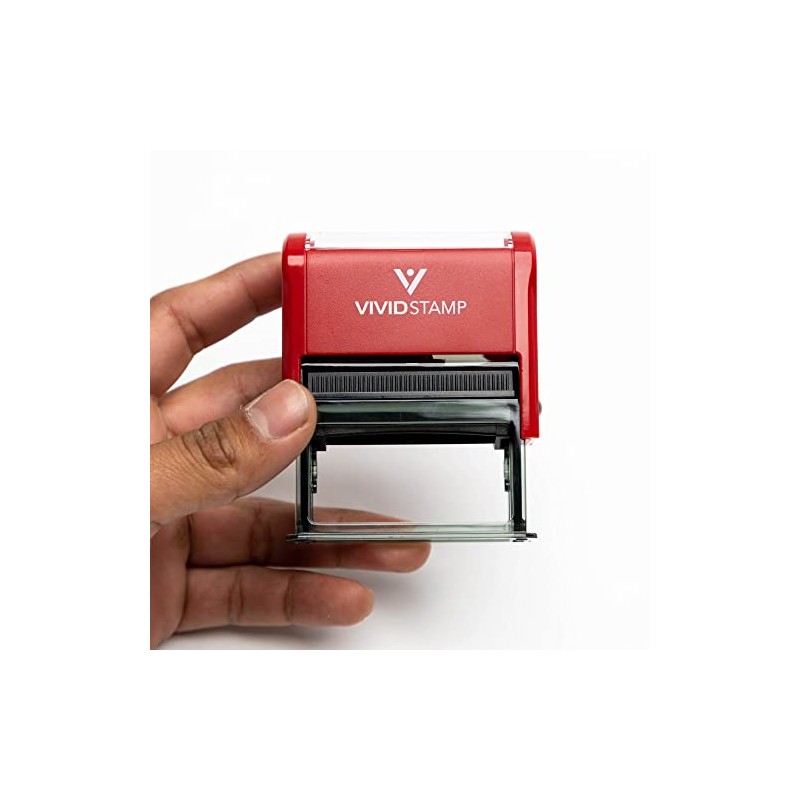 Invoice Enclosed Self Inking Rubber Stamp (Red Ink) - Medium