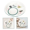 GRIRIW Chic Ceramic Dinner Plate Divided Sections for Bariatric Surgery