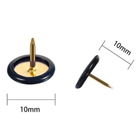 Push Pins Drawing Pins Push Pins Map Tacks Drawing Pins, with Plastic Heads and Steel Points for Cork Board Decorative Notice Board Office Map 100 Pieces (Black, 10x10mm)