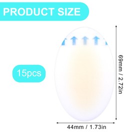 15 Pcs Gel Blister Bandages for Feet Hydrocolloid Bandages Waterproof Blister Cushions Heel Pads Blister Pads Adhesive Bandages for Toes Heels Soles Blister Prevention & Recovery (Oval)