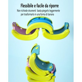 Tragbares, faltbares Töpfchen für Kinder, tragbar, für Reisen, tragbares Töpfchen mit Ersatzbeuteln, auch als Reisebecher für Kinder zu Hause (Gelb + Blau, 23 x 13 x 15 cm)