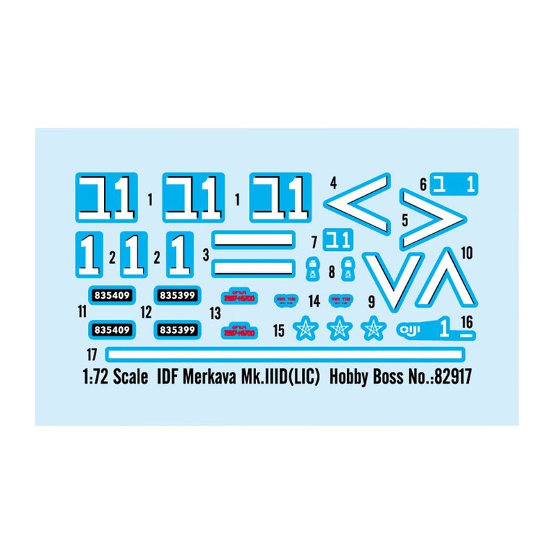 Hobbyboss 82917" IDF Merkava Mk.IIID LIC Plastic Model Kit, 1:72
