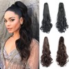 prinfantasy MW002 Long Thick Messy Curly Jaw Claw Ponytail Hairpieces