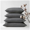 J.Din 100% Egyptian Cotton Charcoal Grey 4 Pack Pillow Cases
