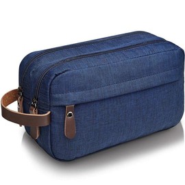 2PCS Mens Travel Wash Bag Hanging Toiletry Large Capacity Waterproof Makeup Bag (Blue)