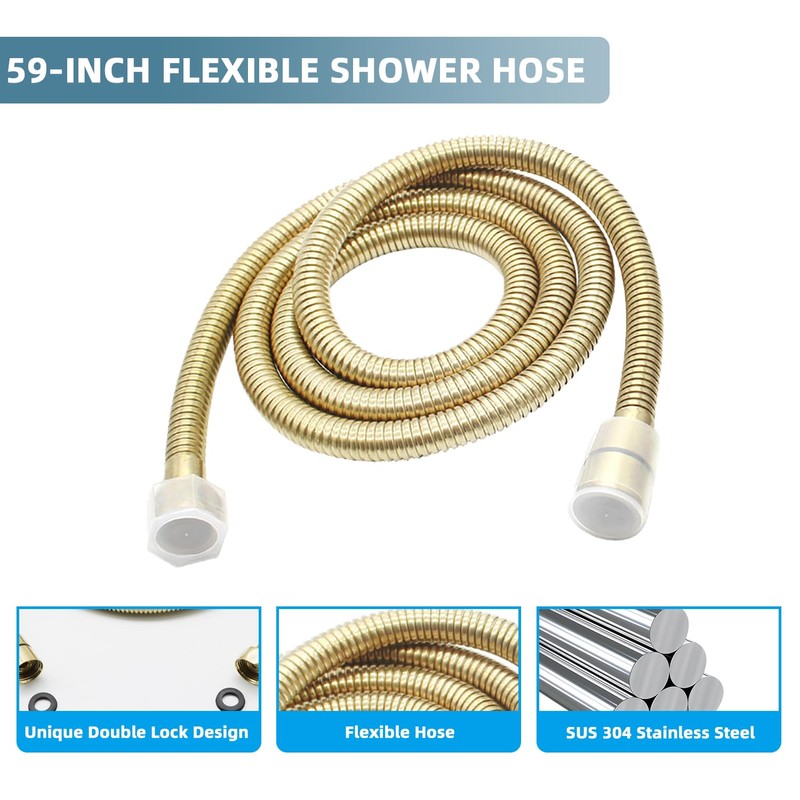 Backnets Solid Brass Handheld Shower Head Arc Design High Pressure