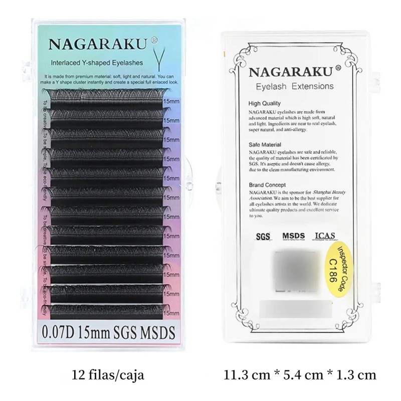 Nagaraku Yy Kit De Extensión De Pestañas