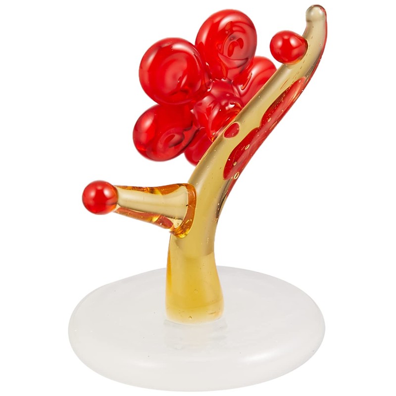 Cute Handmade Glasswork Plum Stand Red CYK395
