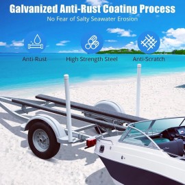 Unbranded Adjustable 40" Boat Trailer Guide Pole Rustproof Galvanized Steel PVC Protection