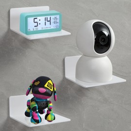 AYESY White Floating Shelves, Floating Shelves for Wall Set of3(short), Ideal Home Decor Accessories, for Wall Decor, Storage White Shelves for Bedroom, Living room, Bathroom, Kitchen Wall Mounted