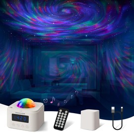 INXDOLHOM M10 Star Projector,Bedroom with Music Bluetooth Speaker and Starry Night Light Projector, Northern Lights Projector,Aurora Ceiling Galaxy Lamp,Kids Adults Game, Room Parties