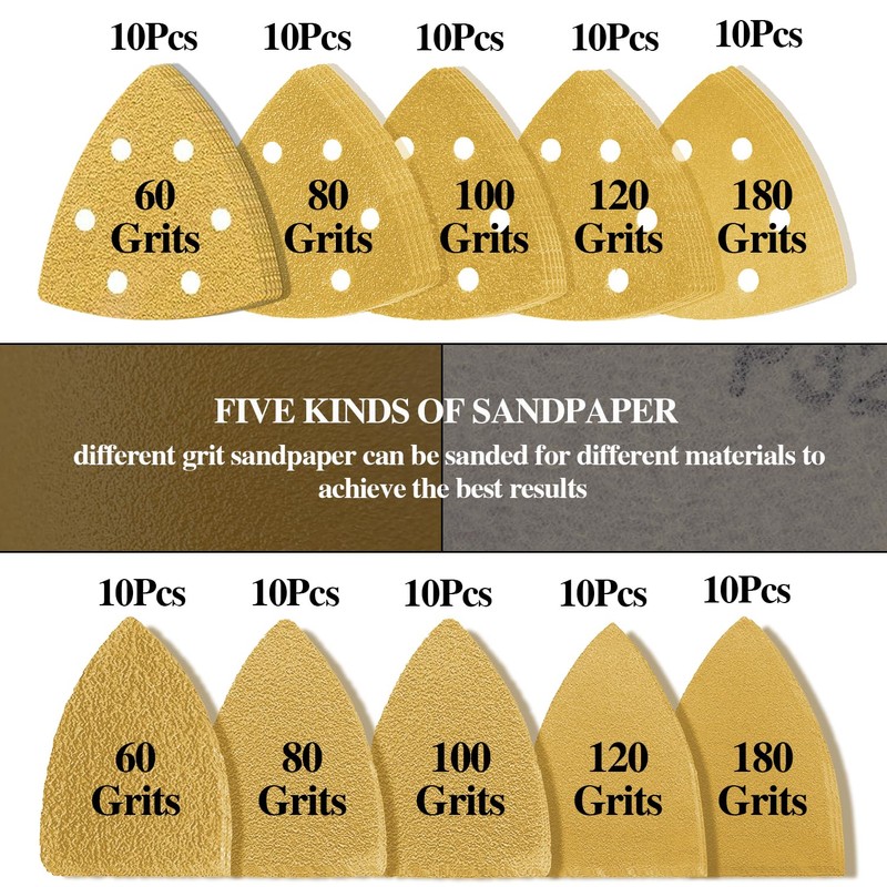104 Pieces Multitool Sanding Plate Kit 93 m for Delta