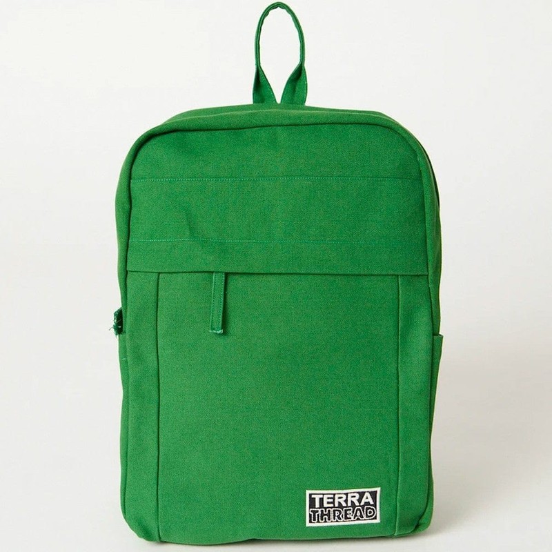 Terra Thread Organic Cotton Earth Backpack, Olive Green