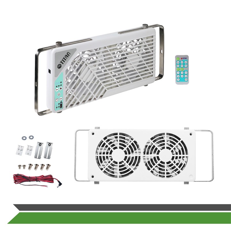 TITAN Silent Roof Fan 12V DC 140mm Double Reversible Roof