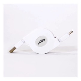 Liquipel White Liquipel Powertek TYPE-C Retractable Cable Fast Charge 3-Feet