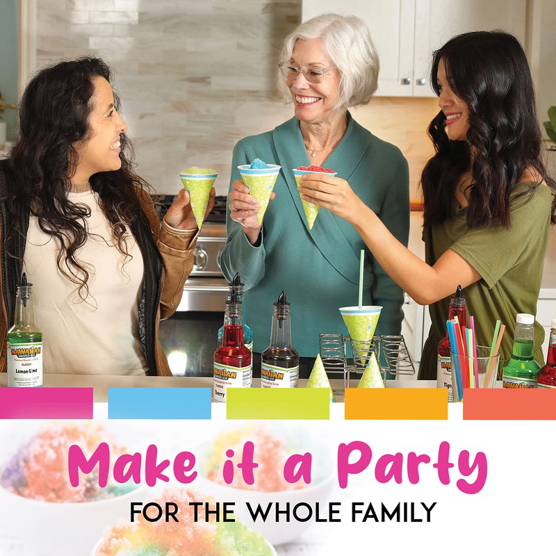 Hawaiian Shaved Ice Syrup Assortment with 10 - 16oz Bottles,