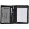 ALASSIO Monza 43065 Notepad Case Genuine Leather Black 7.5 cm