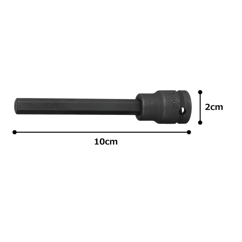 Tone 3KH-08L Long Hexagon Socket, Strong Type, 3/8 inch (9.5