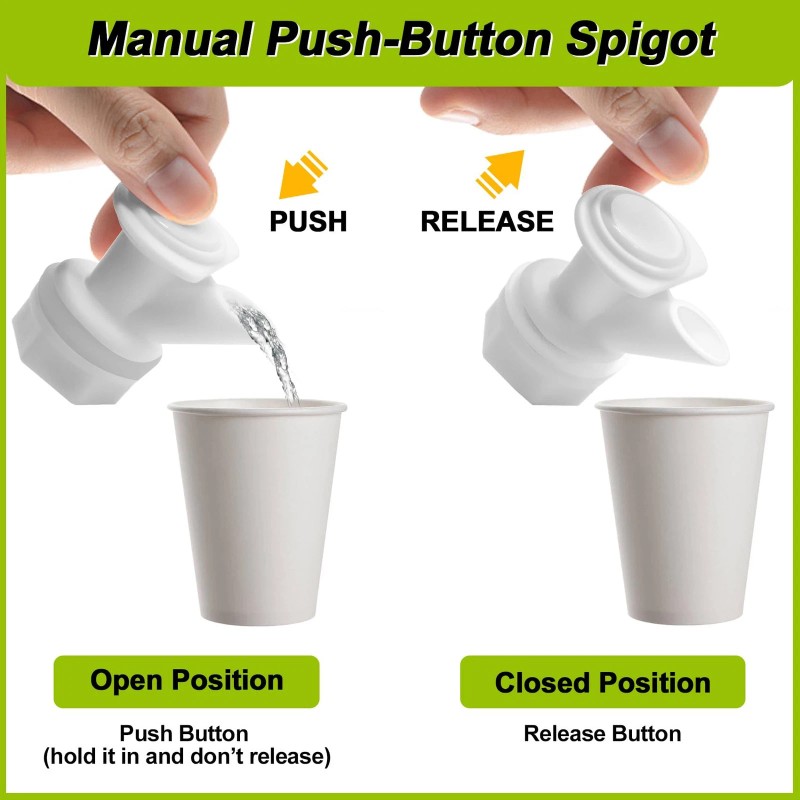 LERGNA 5-Pack Push Button Spigot Kit Replacement Compatible with Igloo