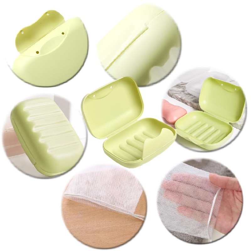 Lowats Portable Soap Container, Pack of 2 Soap Box, Travel