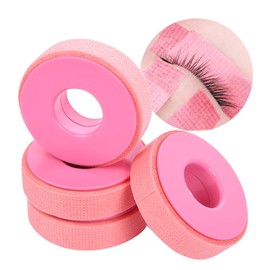 Lunamoon 4 Rolls of Eyelash Tape, Eyelash Extension Tape with Dust Protection Plate, Eyelash Tape Insulation, Micropore Lash Tape, Eyelash Tape for Eyelash Extension (Pink x 4)