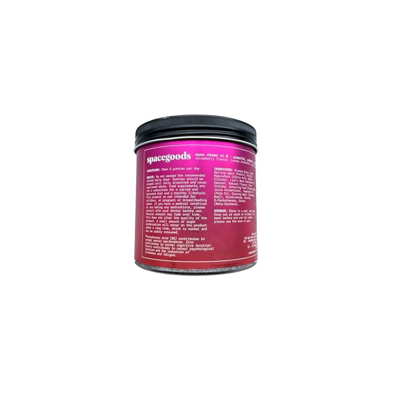 Spacegoods Moon Chews 240g, 30 Servings, Lion's Mane Super Gummies,